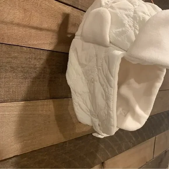 Fabletics Women's Quilted Aviator Hat in Egret White - Picture 6 of 12